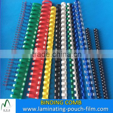 Plastic Comb Binding Spines, 1/2 Inch Diameter, Black, White,Red,Yellow ,100 Pack,Binding Comb