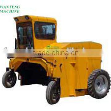 organic fertilizer compost windrow turner , manure tractor towable wheel type turning machine