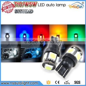 Auto LED Bulb 5050 T10 194 W5W 5smd t10 led car light car parts wholesale