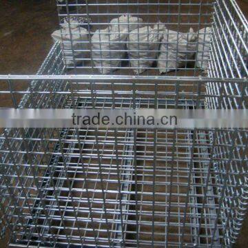 Zinc Folding Wire Mesh Pallets with half drop gate