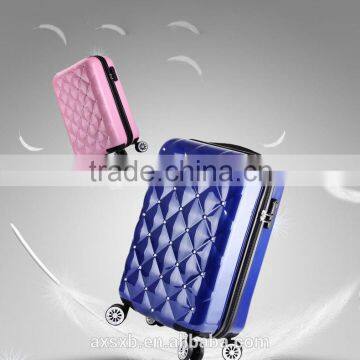 ABS PC diamond travel trolley custom made cheap luggage bags