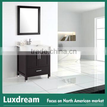 Solid wood cabinet in north america bathroom vanity for house