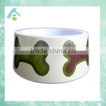 round print melamine plastic pet bowl