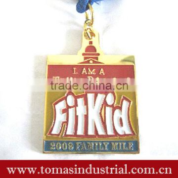 Hot selling promotional custom made square zinc alloy medal