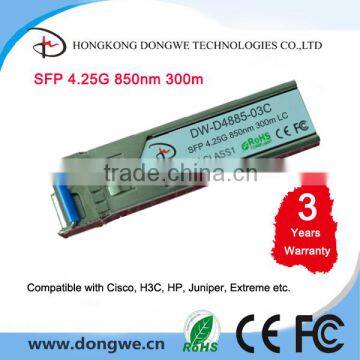 DS-SFP-4G-FC-SW, 4-Gbps Fibre Channel SFP, 850nm, 300m, LC, Optic Module/Transceiver, Compatible with Cisco, HP, H3C etc