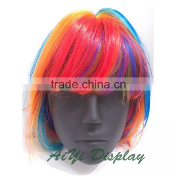 fashion store window display female glossy grey sculpted hair mannequin