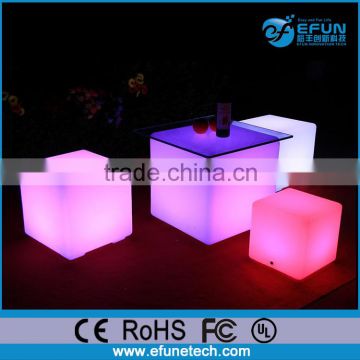 wireless outdoor/indoor party/salon/bar decor rgb illuminated led cube chair