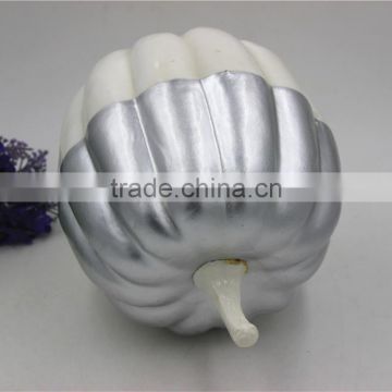 Artificial silvery Pumpkin Fake Pumpkins for Halloween Carve and Decorate