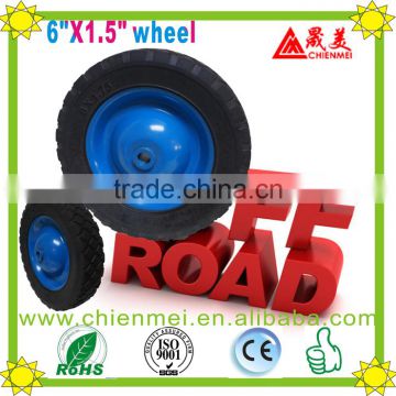 The most popular 7"X1.5 rubber wheel/Metal rim wheel/lawn mower wheel/Ruled wheel