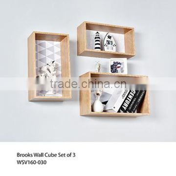 high quality square decorative wall cube shelf