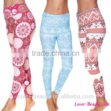 Cheap sale pattern with pocket spandex polyester leggings