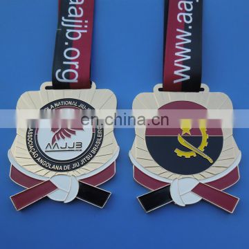 Angolan Brazilian Jiu Jitsu Sports Award Round Copper Medal Medallion