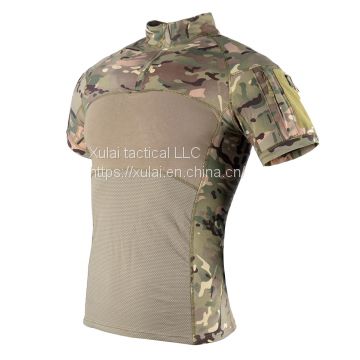 tactical  combat short sleeve SS knitted shirt tactical  gear