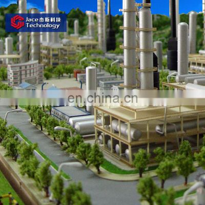 Scale 1:150 Miniature 3D Modern architecture building model with LED light for construction & real estate display