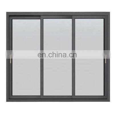 Aluminum door and window interior sliding windows with frame and tempered glass