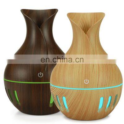 Home Ultrasonic Usb Mini Wood Aroma Essential Oil Freshener Air Diffuser