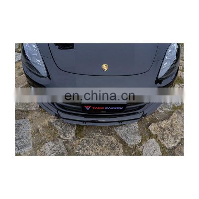 China Market Best Quality Gloss Black Carbon Fiber Accessories Front Splitter Bumper For Porsche Panamera 4S 971