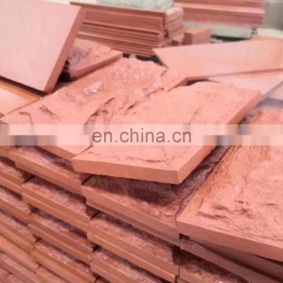 Wholesale high quality exterior wall decor panel natural stone slab mushroom surface red sandstone