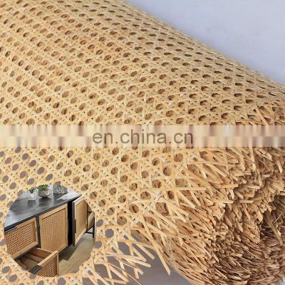 High Quality Customized Hand Woven Mesh Rattan Roll Natural Rattan Cane Webbing for Caning Projects