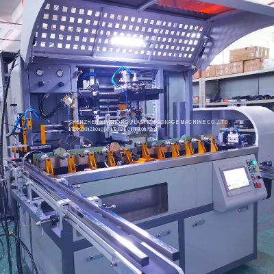 Automatic servo machines for lazy people cylindrical round oval flat plastic glass cosmetic bottle led UV silk screen printing printer machine