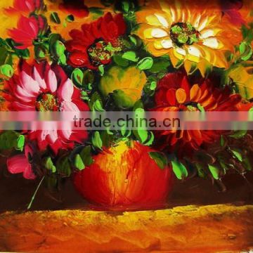 classical flower oil painting on canvas for living room