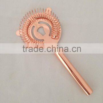 stainless steel bar Ice Stainer with copper plated color