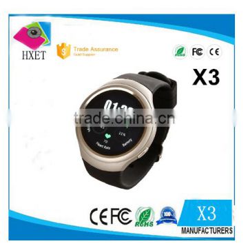 2016 X3 sim card smart watch 3g round smart watch MTK 6572 android watch sim
