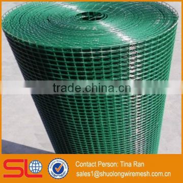 Hebei Shuolong supply 0.9mx30m 19 Gauge Green PVC coated welded wire mesh roll for UK Supermarket