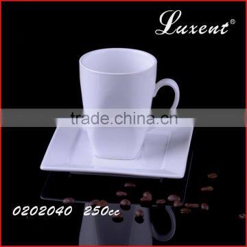 wholesale factory price unique shape coffee cup and saucer