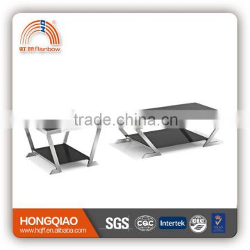 CT-08 ET-08 stainless steel glass modern coffee table