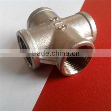 Cross Pipe Fitting, Precision Cast Stainless Steel