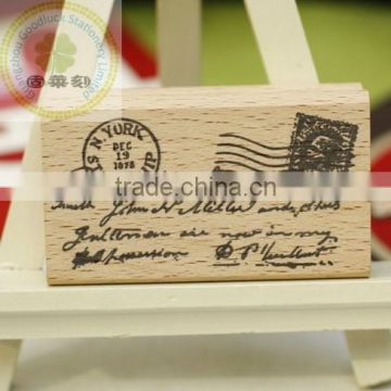 Custom logo wooden stamp block set