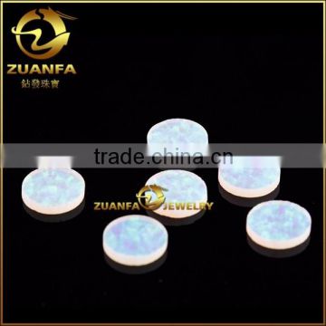 flat round machine cut polished synthetic opal gems colored opal stones