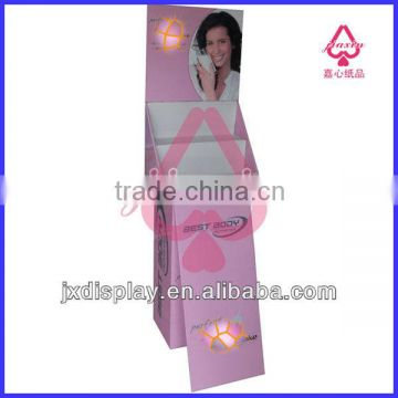 Cosmetic paper floor disply stand