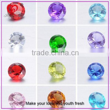 Genuine Semi Precious Yellow Blue Clear Ruby Glass Cubic Zirconia Stones For Jewelry,Loose Gemstone