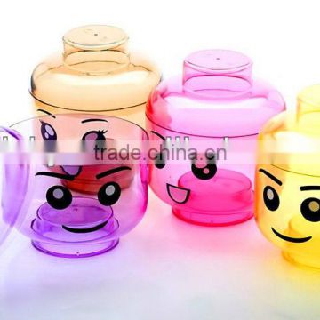 plastic christmas candy jar, Romantic design Love Heart shape hot sell plastic candy jar
