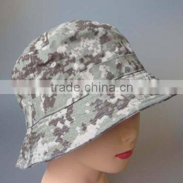 100% cotton washed adults size high quality camo fabric bucket hat,blank bucket hat