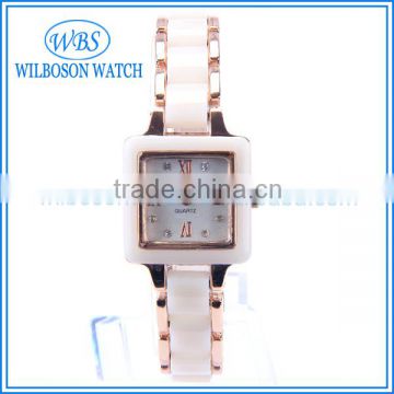 Alloy 22mm watch case girls hand chain watch