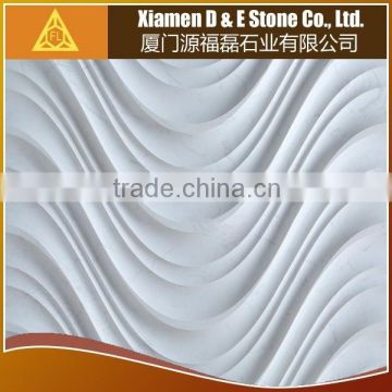 Undulated 3D CNC Marble Tiles for wall