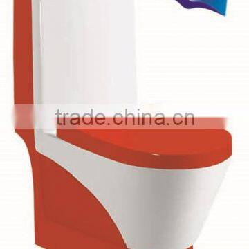 8821R Ethiopia top selling red color one piece ceramic toilet