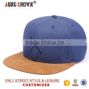 Wholesale Cheap Custom Denim 6 Panel Snapback Hats And Caps