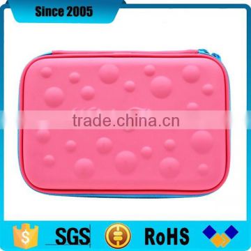 red pu waterproof cover shockproof eva pencil soft case for girls