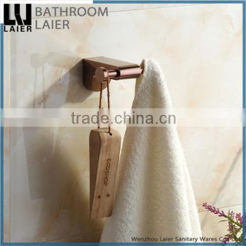 Promotional Novel Design Zinc Alloy Rose Gold Finishing Bathroom Accessories Wall Mounted Robe Hook