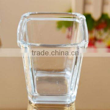 Square flower container glass vase for flower wholesale