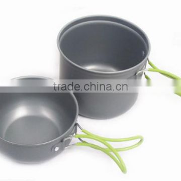 Outdoor Portable Camping Hiking Cooking Nonstick Bowl Pots Pans Cookware SetDS-101