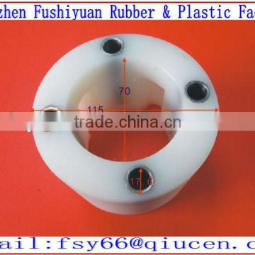 custom White Couplings complete PA6 Nylon bearing connectors plastic connector with 4 holes plastic sleeve connector bellows
