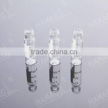8-425 Standard 1.5ml HPLC autosampler vials screw thread glass vial+black caps+Septa