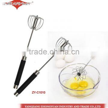 Stainless steel rotary beater hand push kitchen rotation hand egg whisk