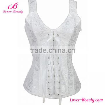 White Tight Lacing Sport Corset Overbust
