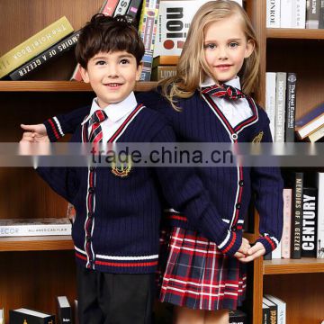 2016 Nice perfect fit school uniform design school sweaters kindergarten uniform